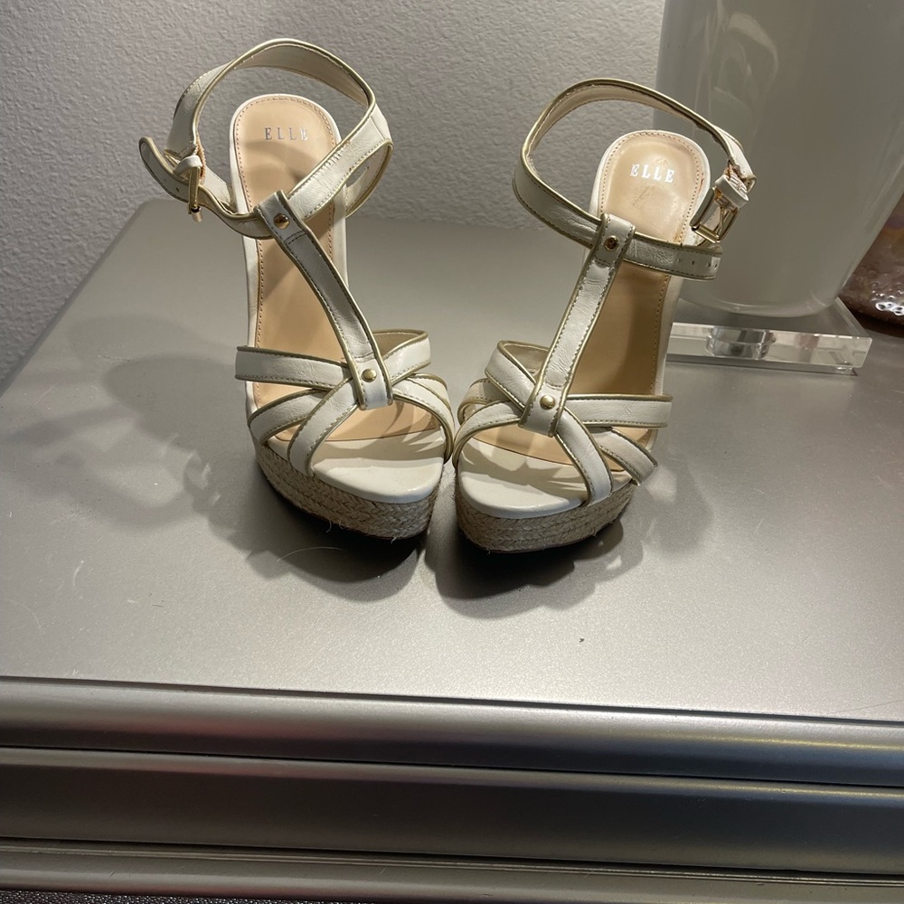 Elle Cream Strappy Heels